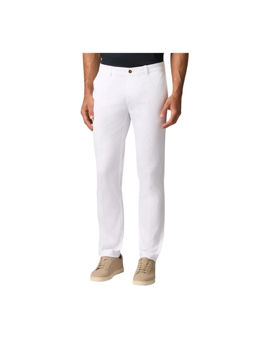 Brooks Brothers Broeken ,Wit ,Katoen Regular Fit Stretch Katoen Gabardine Comfort Chino in het White voor heren
