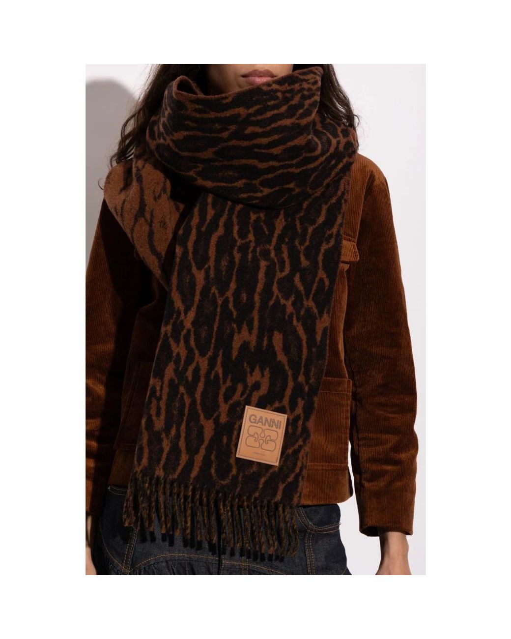 Ganni Black Winter Scarves