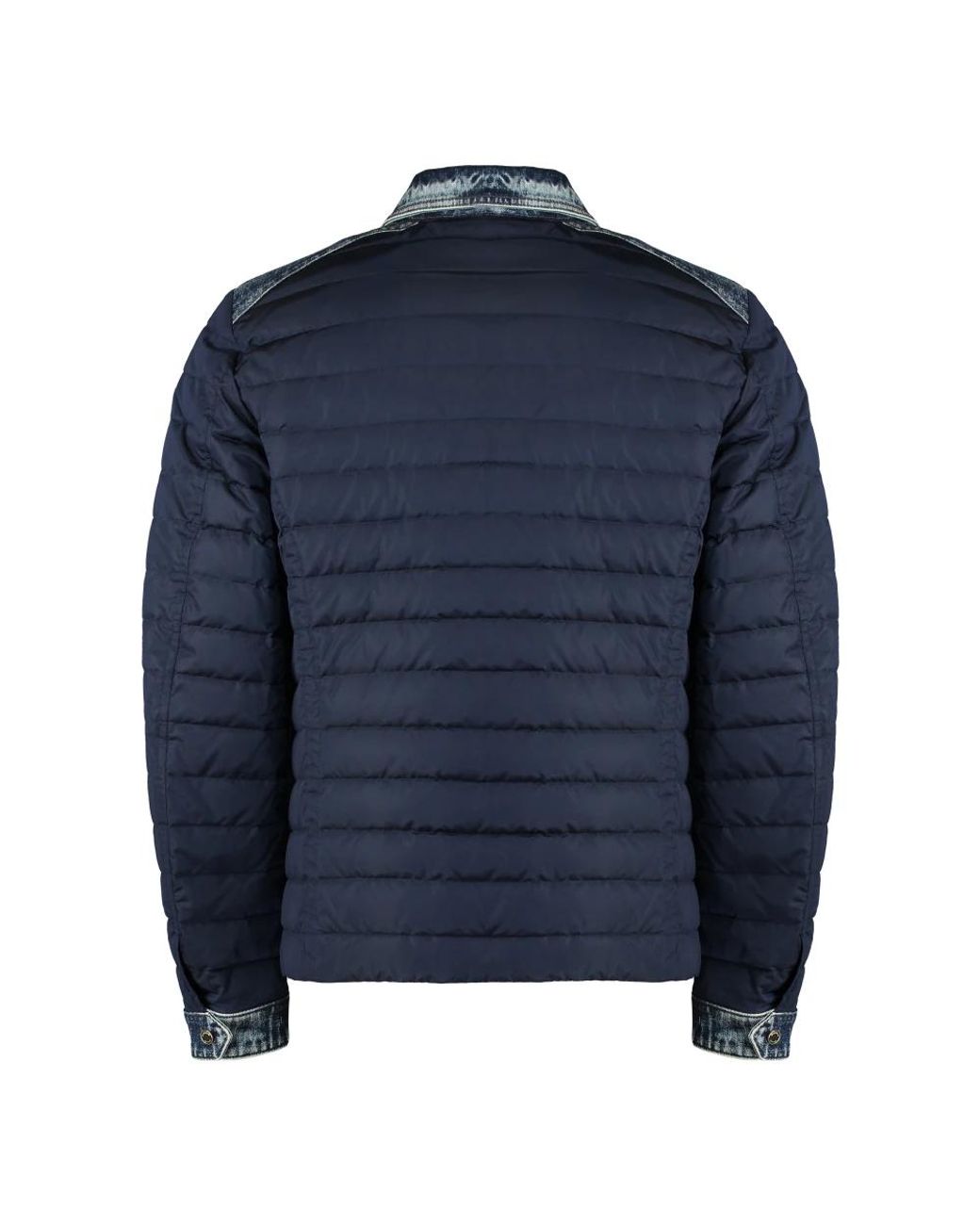 Moorer Jassen ,Blauw ,Denim Denim Donsjack Met Ganzendons in het Blue voor heren