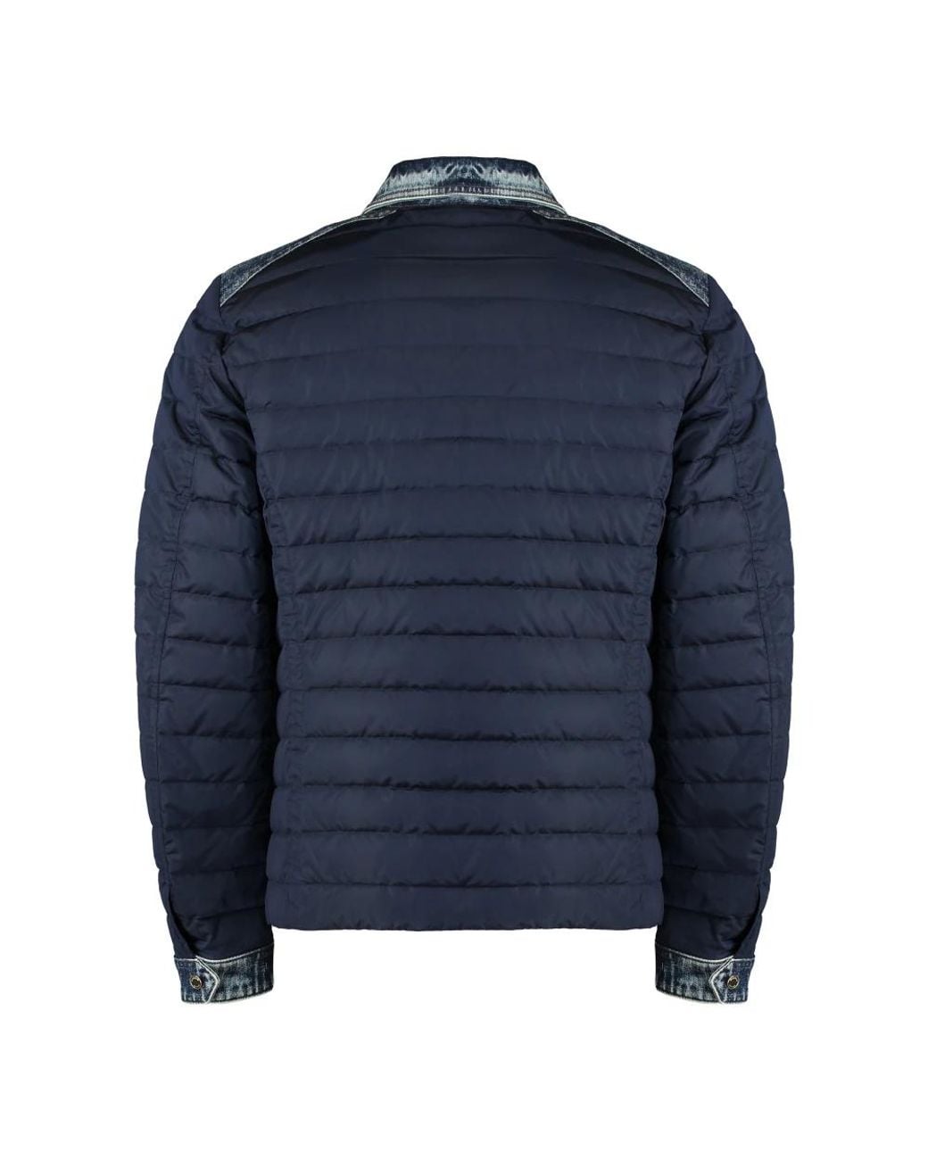 Moorer Jassen ,Blauw ,Denim Denim Donsjack Met Ganzendons in het Blue voor heren