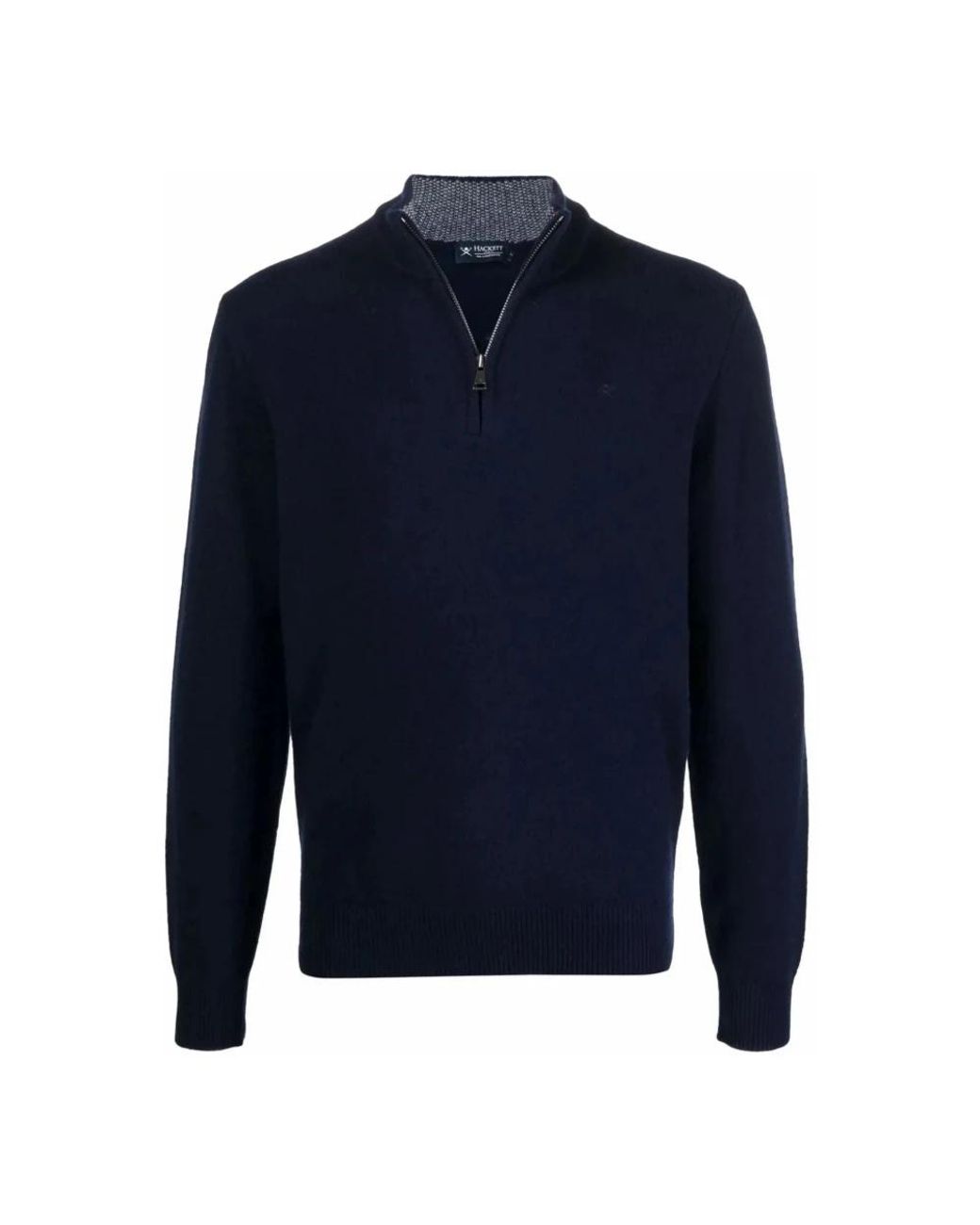 Hackett Half-Zip Gebreide Trui in het Blue voor heren