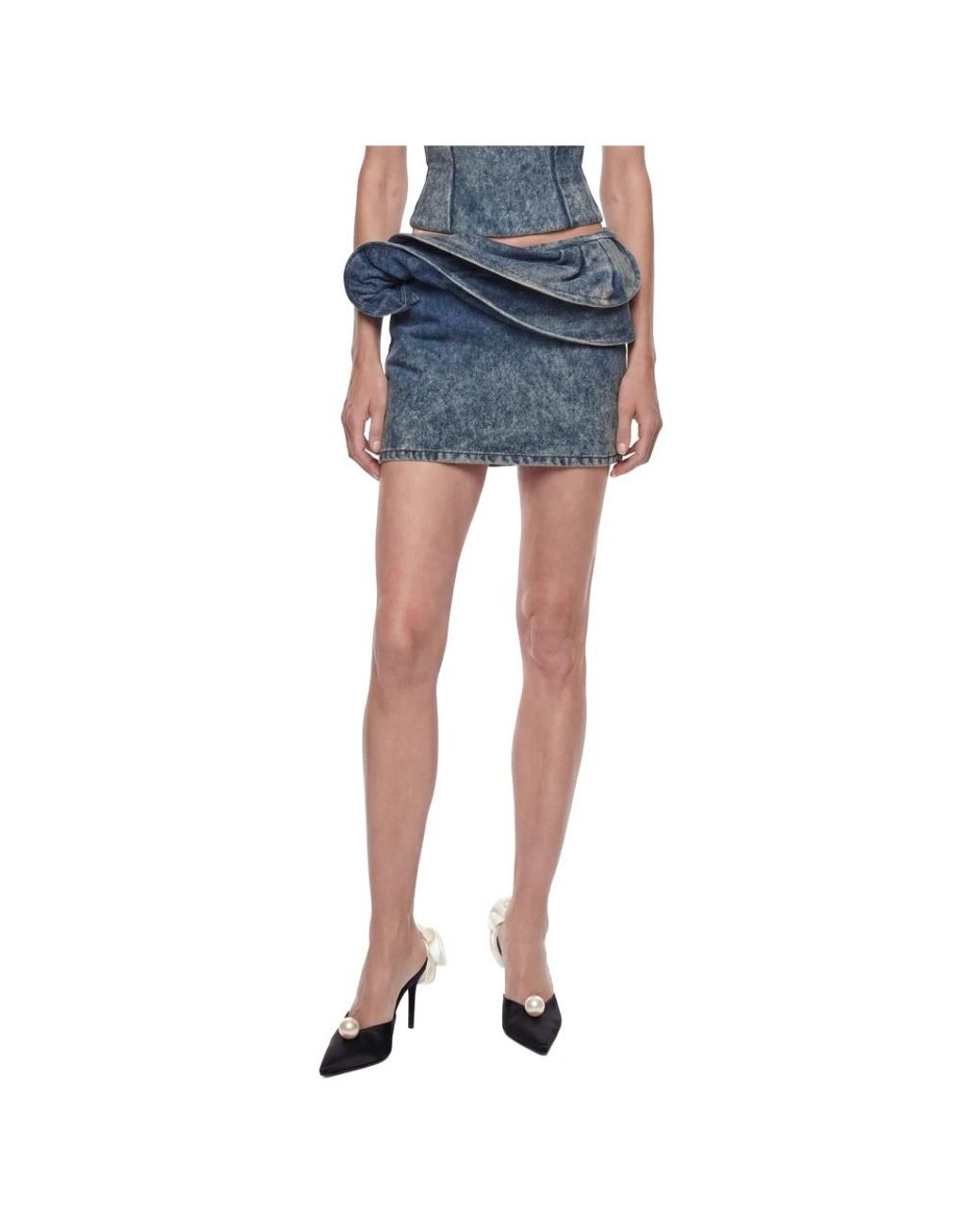 Magda Butrym Blue Denim Skirts
