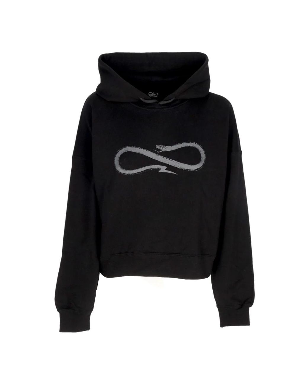 Propaganda Hoodies & Sweatvesten ,Zwart ,Katoen Zwarte Cropped Hoodie Met Ribbels in het Black