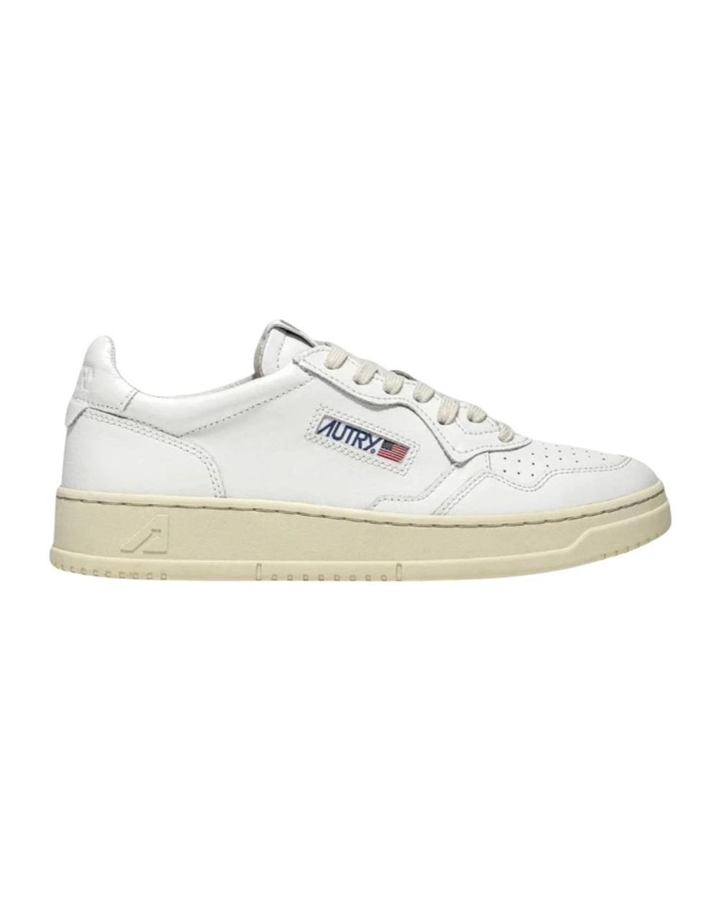 Autry White Medalist Low Sneakers