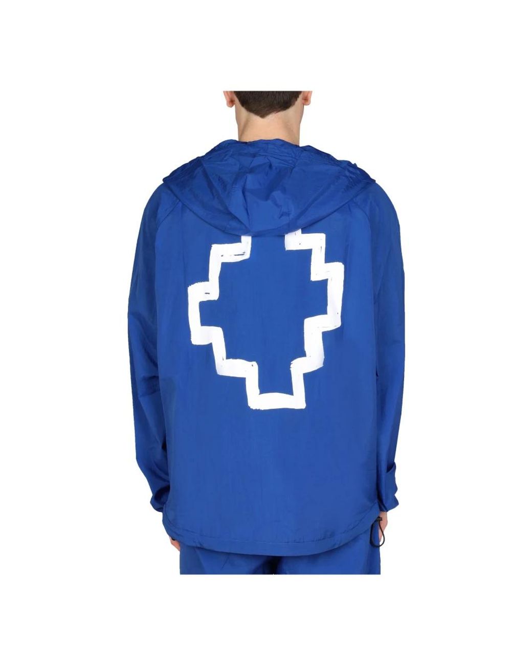 Marcelo Burlon Blue Rain Jackets for men