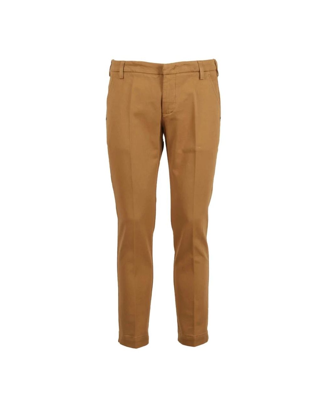 Entre Amis Brown Slim-Fit Trousers for men