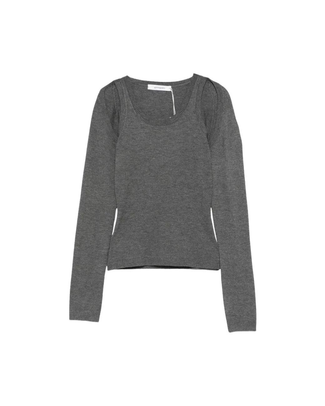GIMAGUAS Gray Round-Neck Knitwear