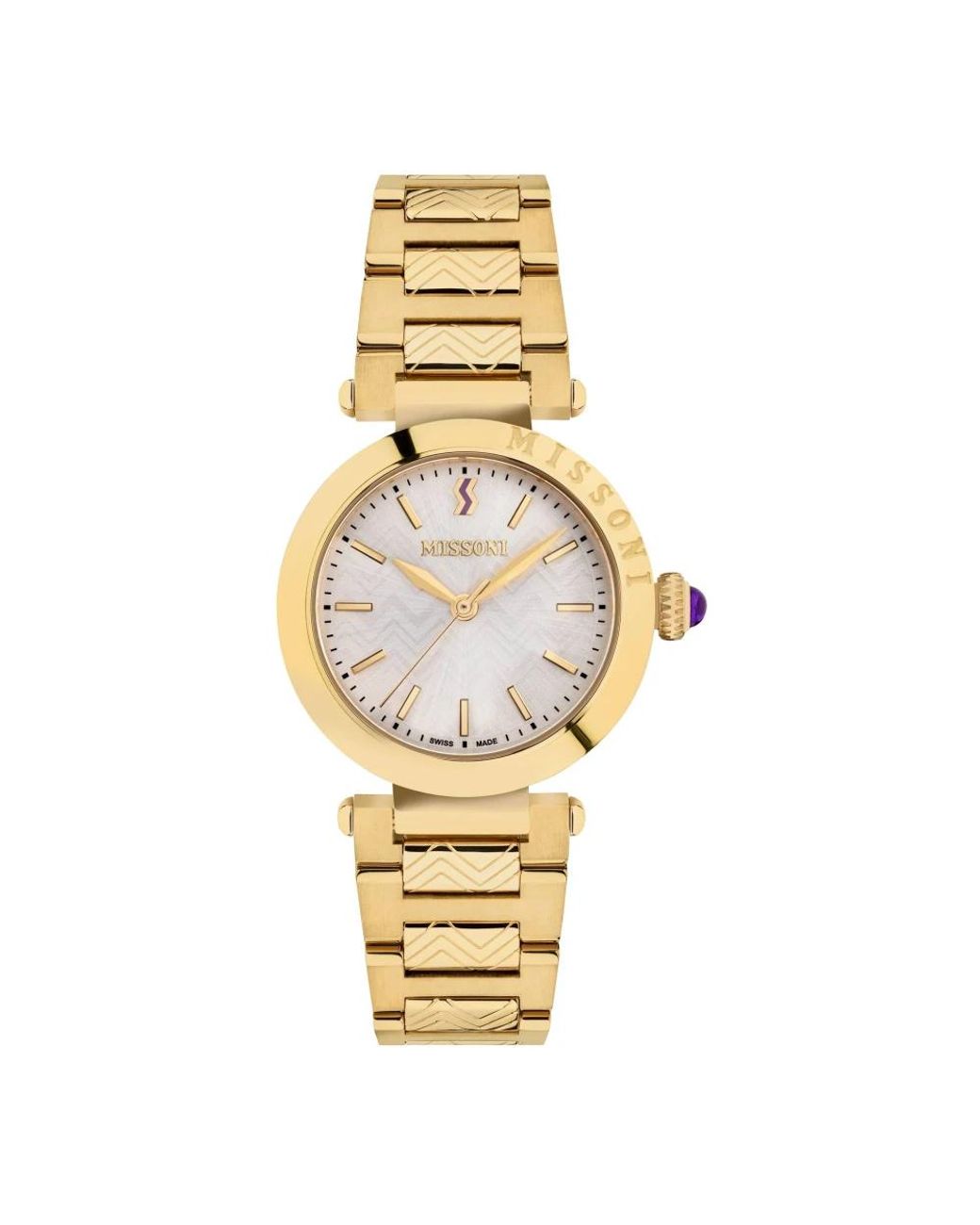 Missoni Accessoires ,Geel ,Atelier Veelzijdig Stijlvol Horloge Formeel Casual in het Metallic