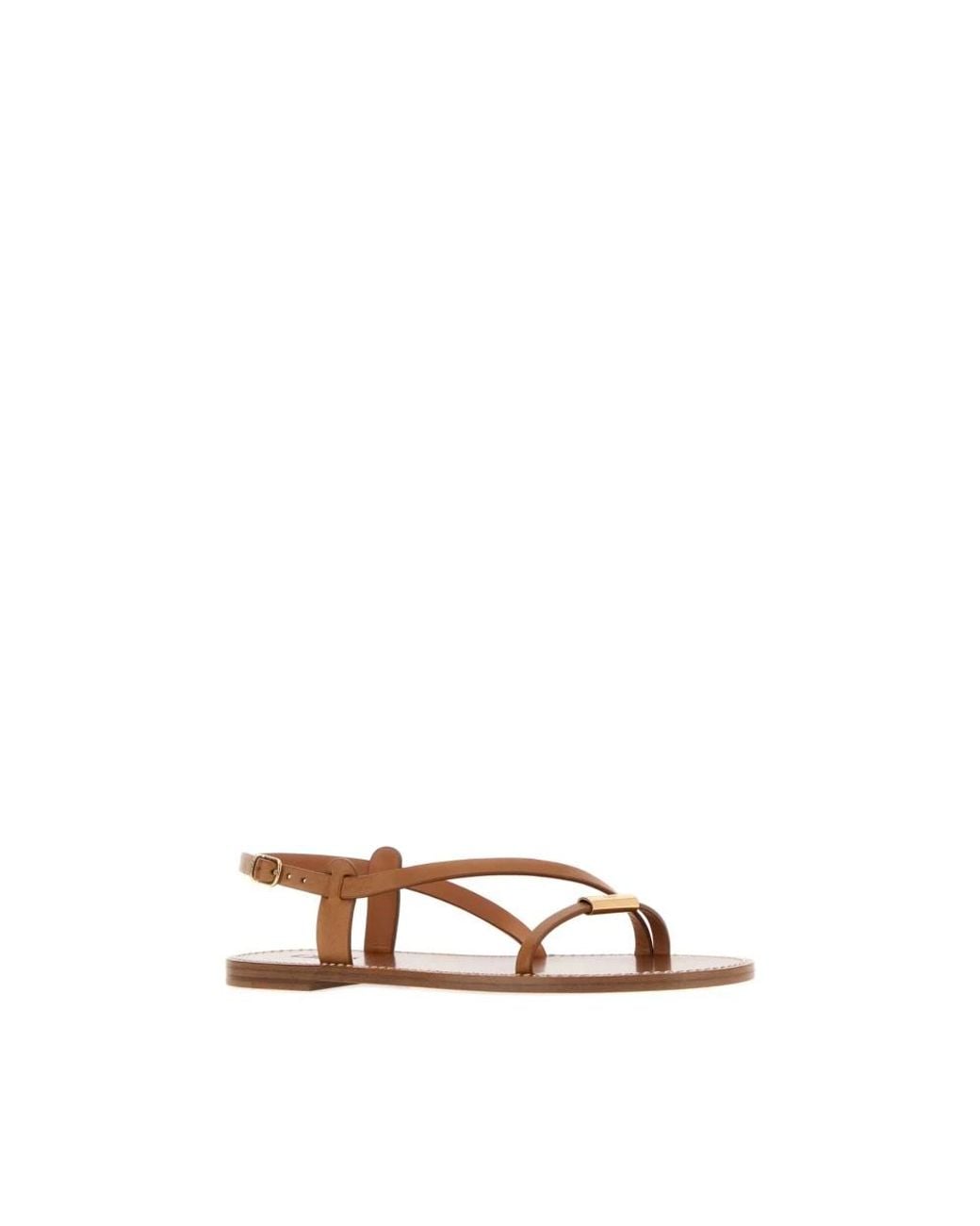Chloé Brown Flat Sandals