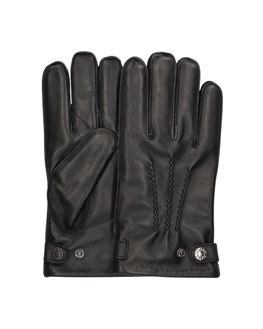 Gianni Chiarini Accessoires ,Zwart ,Leer Hertenleren Handschoenen in het Black