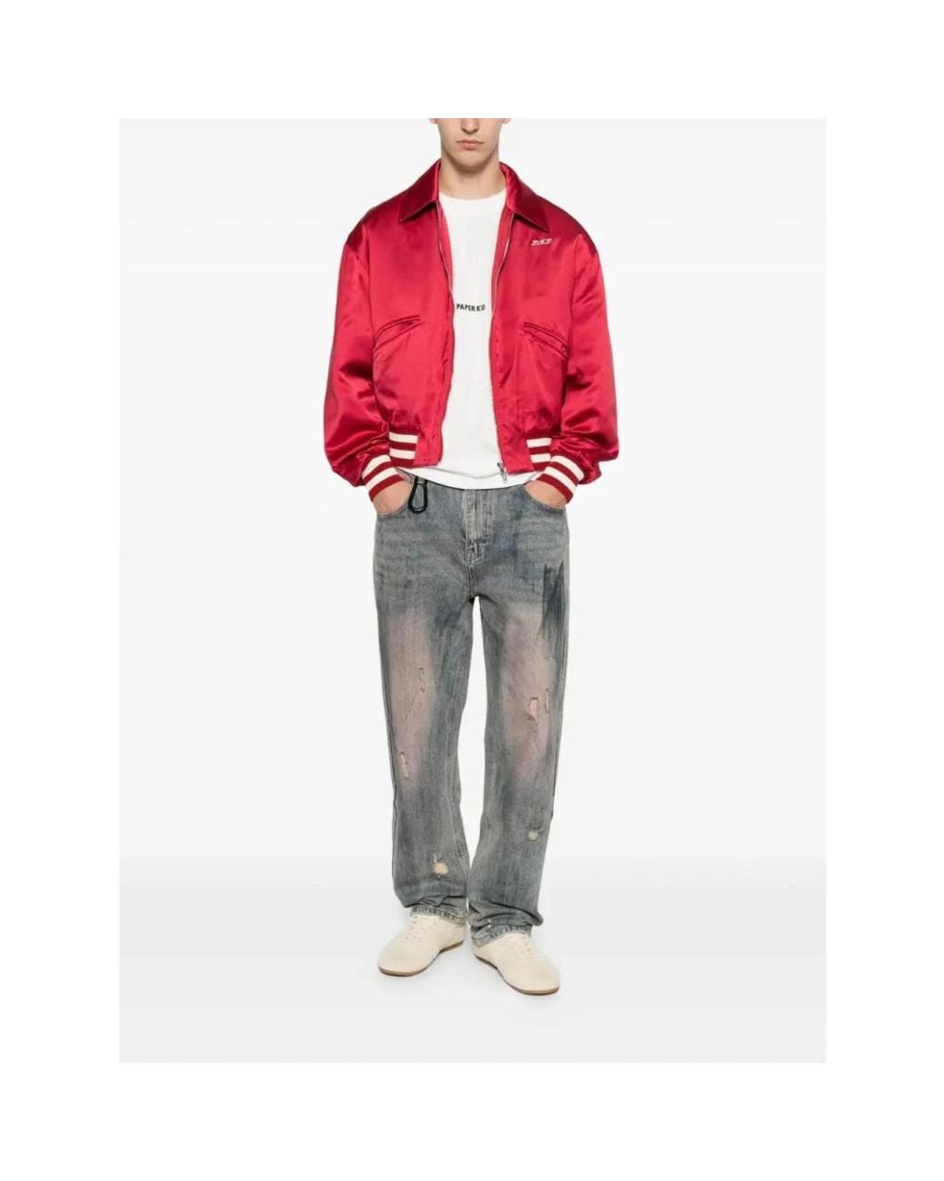 Acupuncture Gray Wide Jeans for men