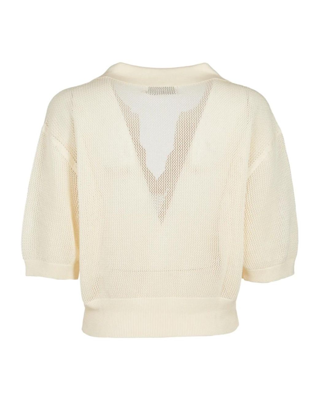Laneus Natural V-Neck Knitwear