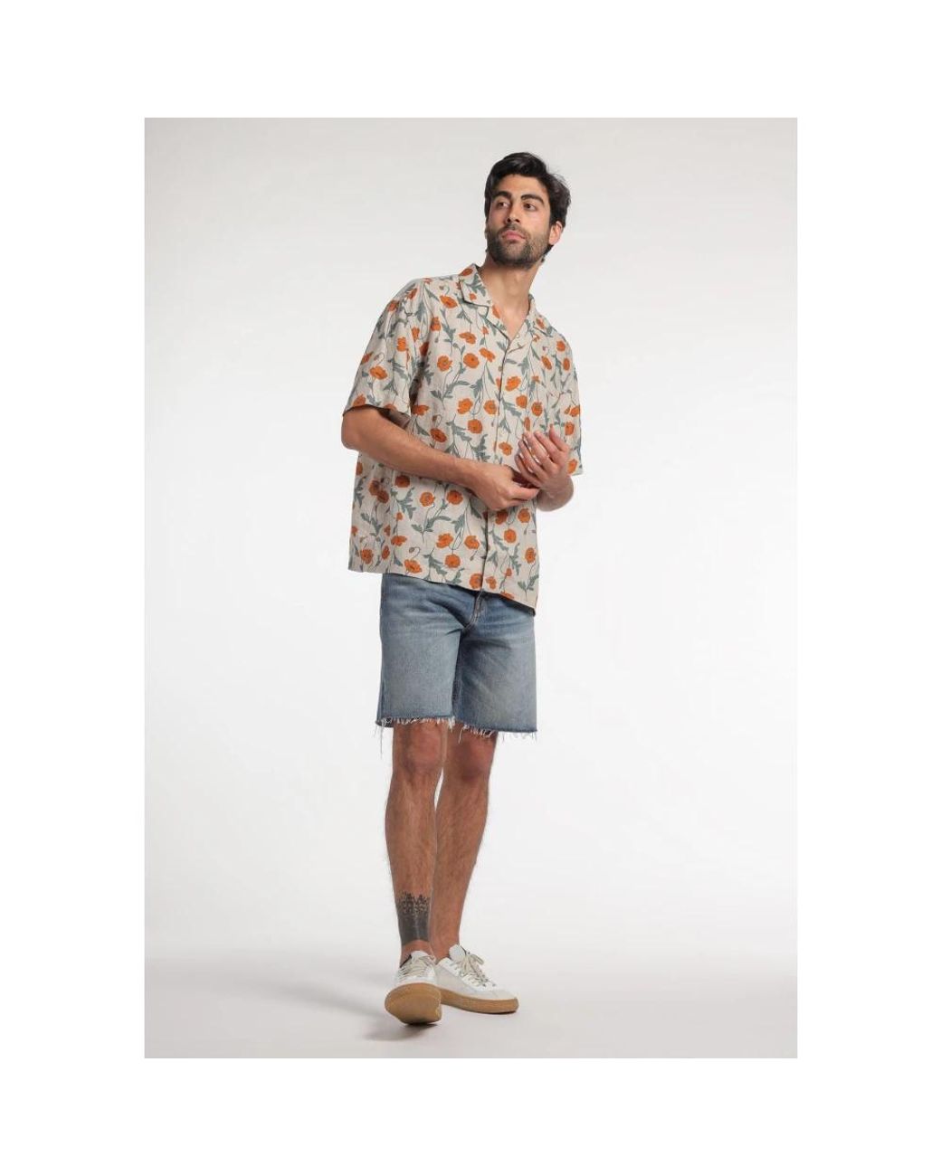 Haikure Blue Denim Shorts for men