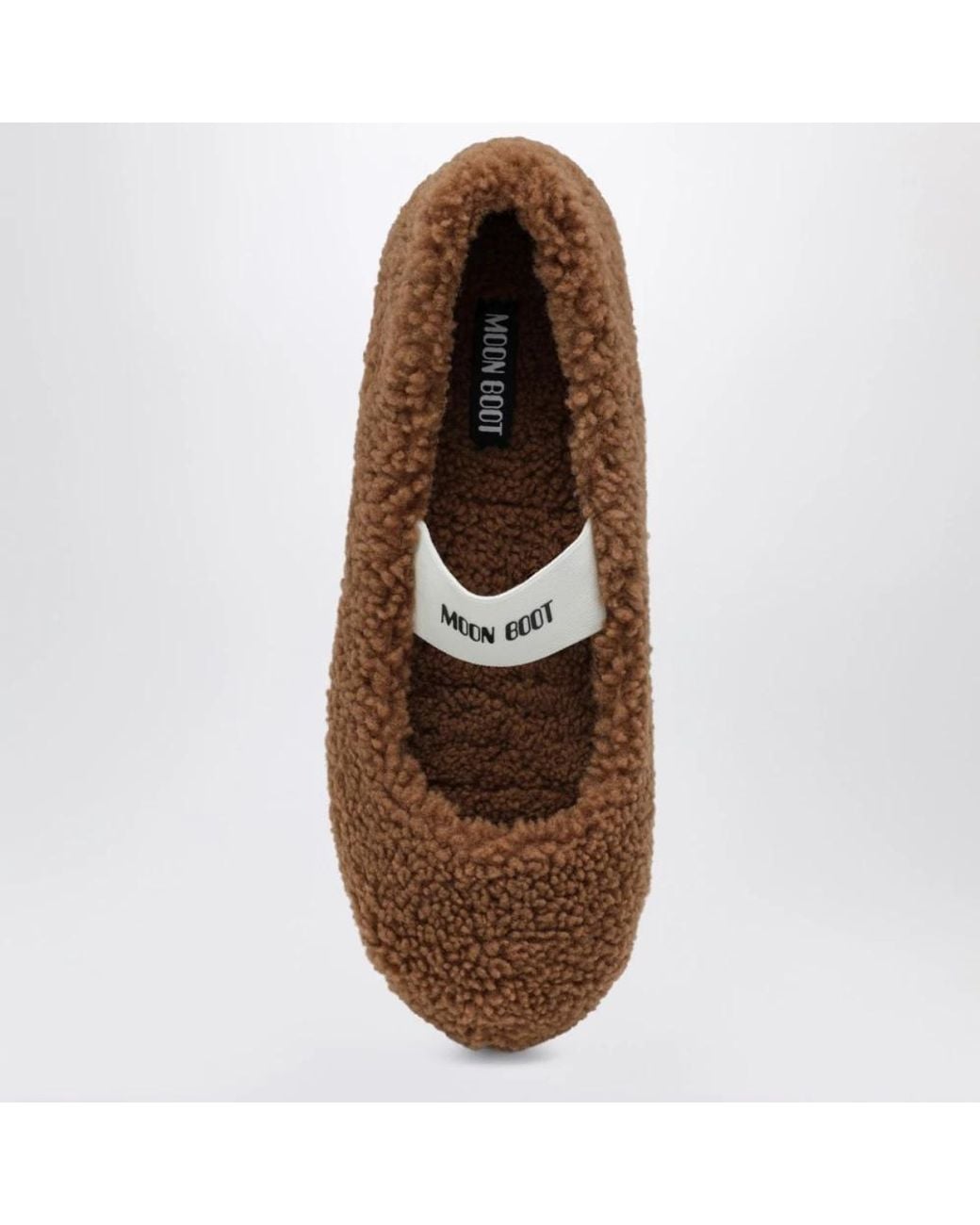 Moon Boot Brown Shearling Ballerina