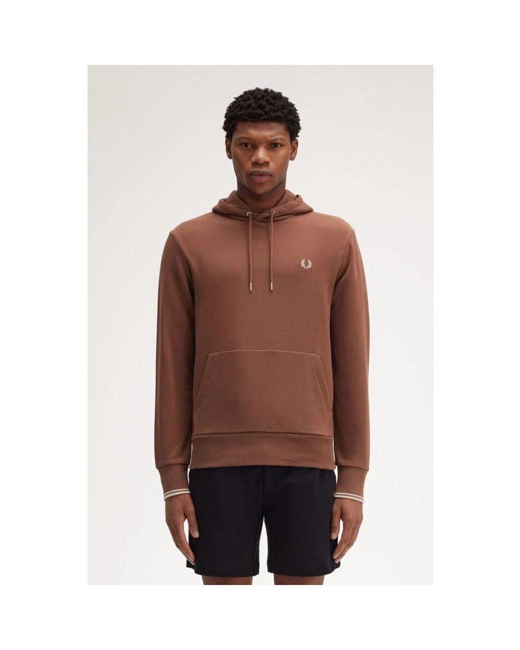 Fred Perry Brown Hoodies for men