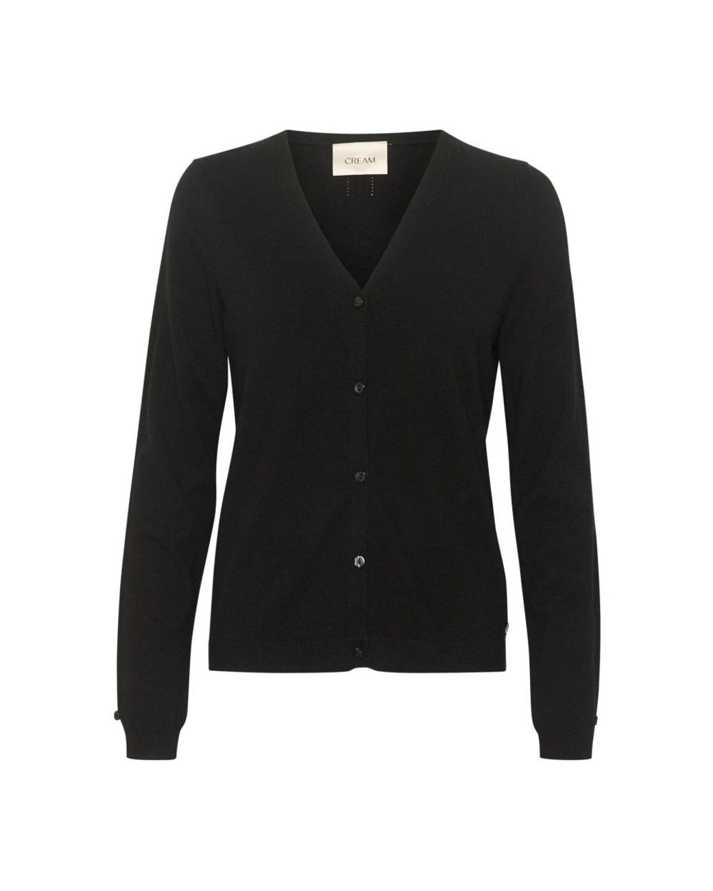 Cream Truien & Vesten ,Zwart ,Zwarte Gebreide Vest Met V-Hals in het Black