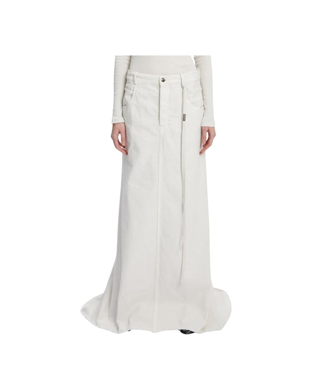 Ann Demeulemeester White Maxi Skirts