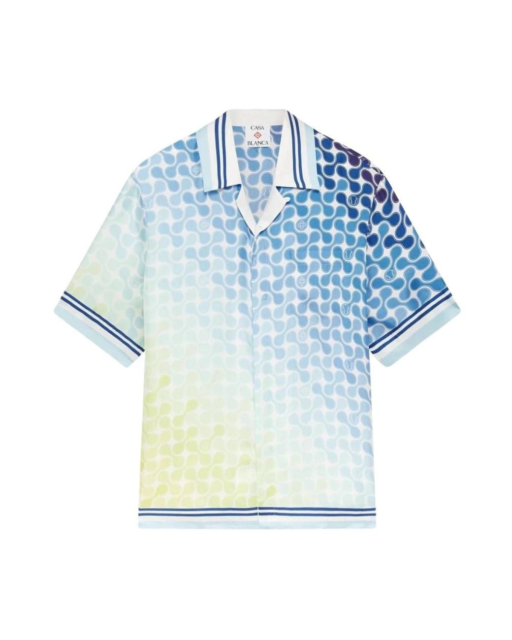 Casablanca Blue Short Sleeve Shirts for men