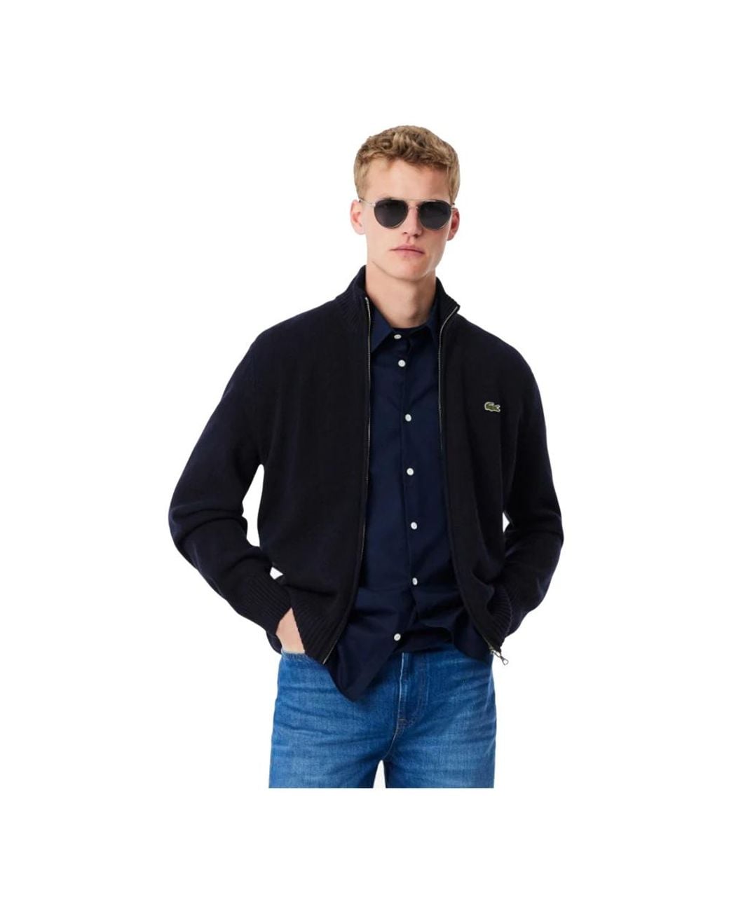 Cardigans Lacoste de hombre de color Blue