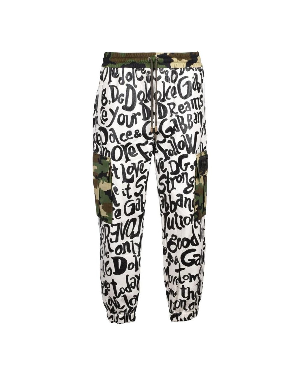 Dolce & Gabbana Jersey Jogginghose Mit Patchwork in Black für Herren