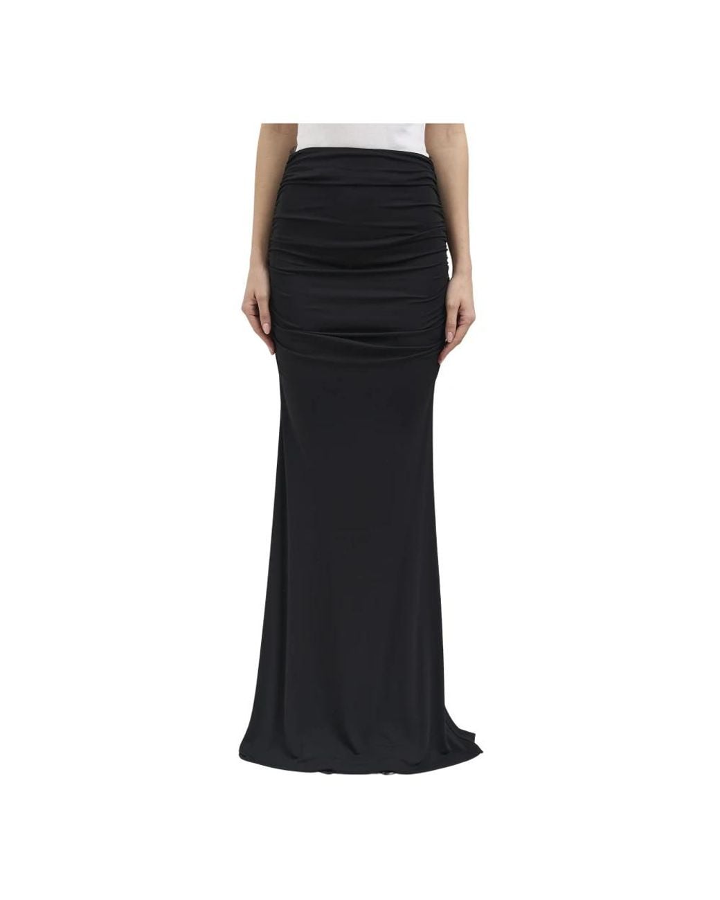 Elisabetta Franchi Black Maxi Skirts