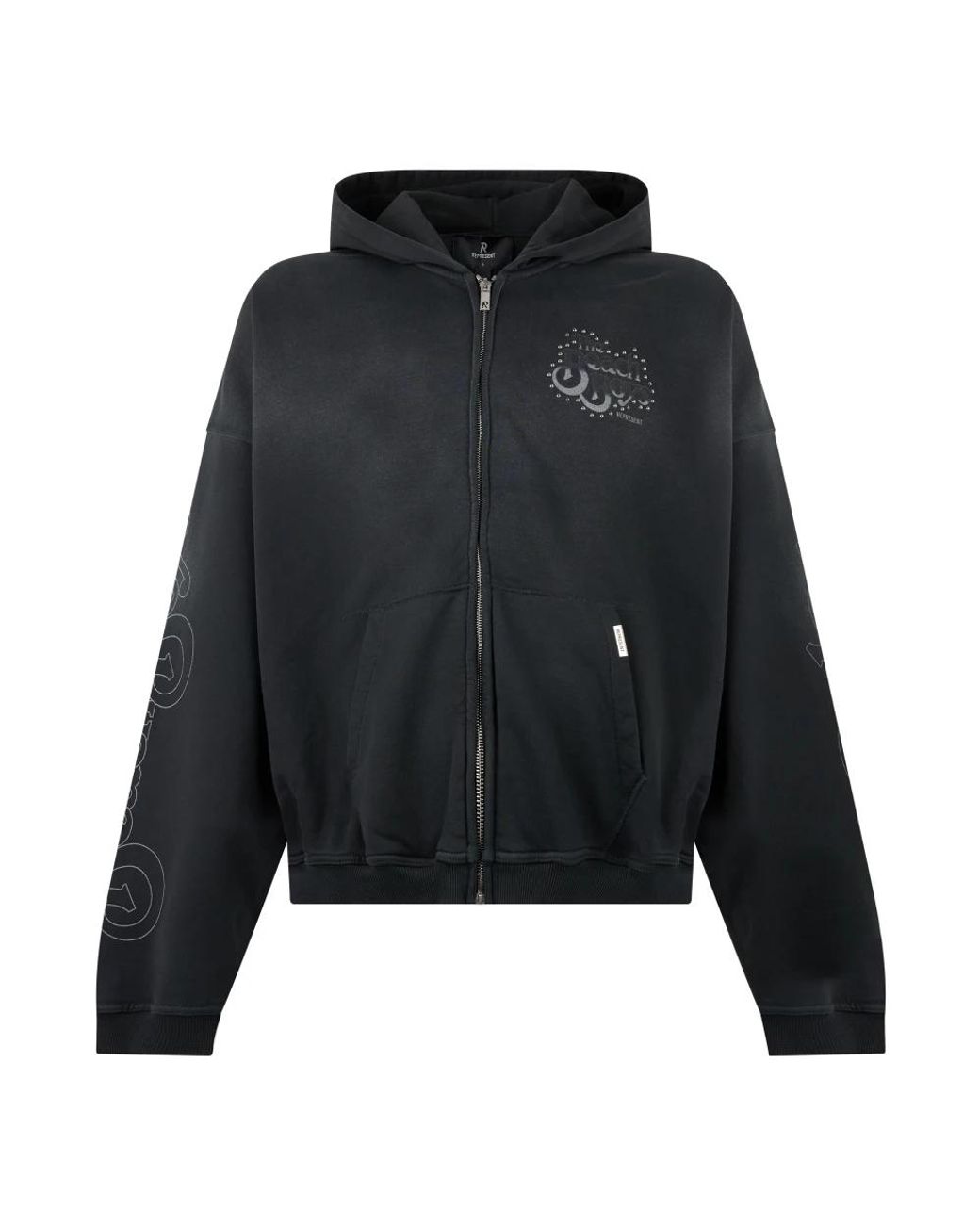 Represent Black Zip-Throughs for men