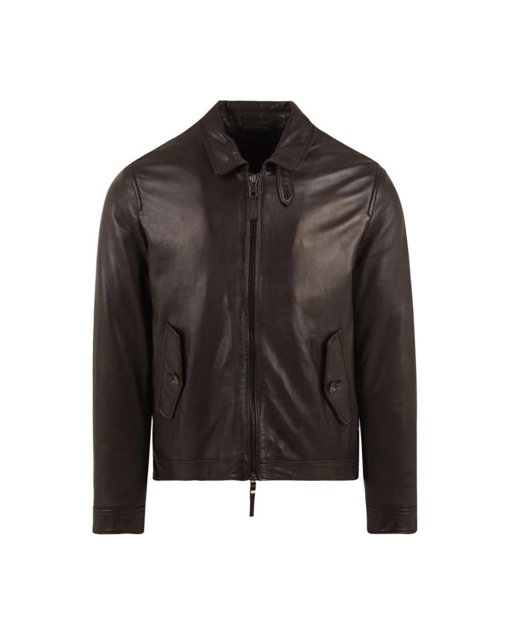 The Jack Leathers Jassen ,Bruin ,Leer Vegetable Tanning Oak Jacket in het Black voor heren