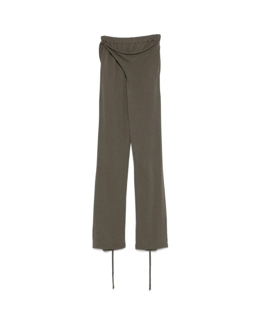 OTTOLINGER Broeken ,Groen ,Groene Wrap Broek Met Elastische Tailleband in het Green