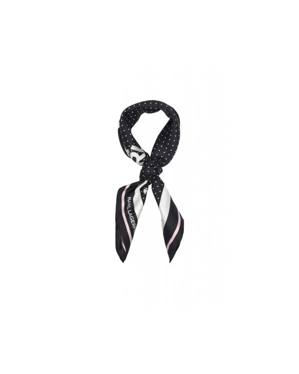 Karl Lagerfeld Black Silk Scarves