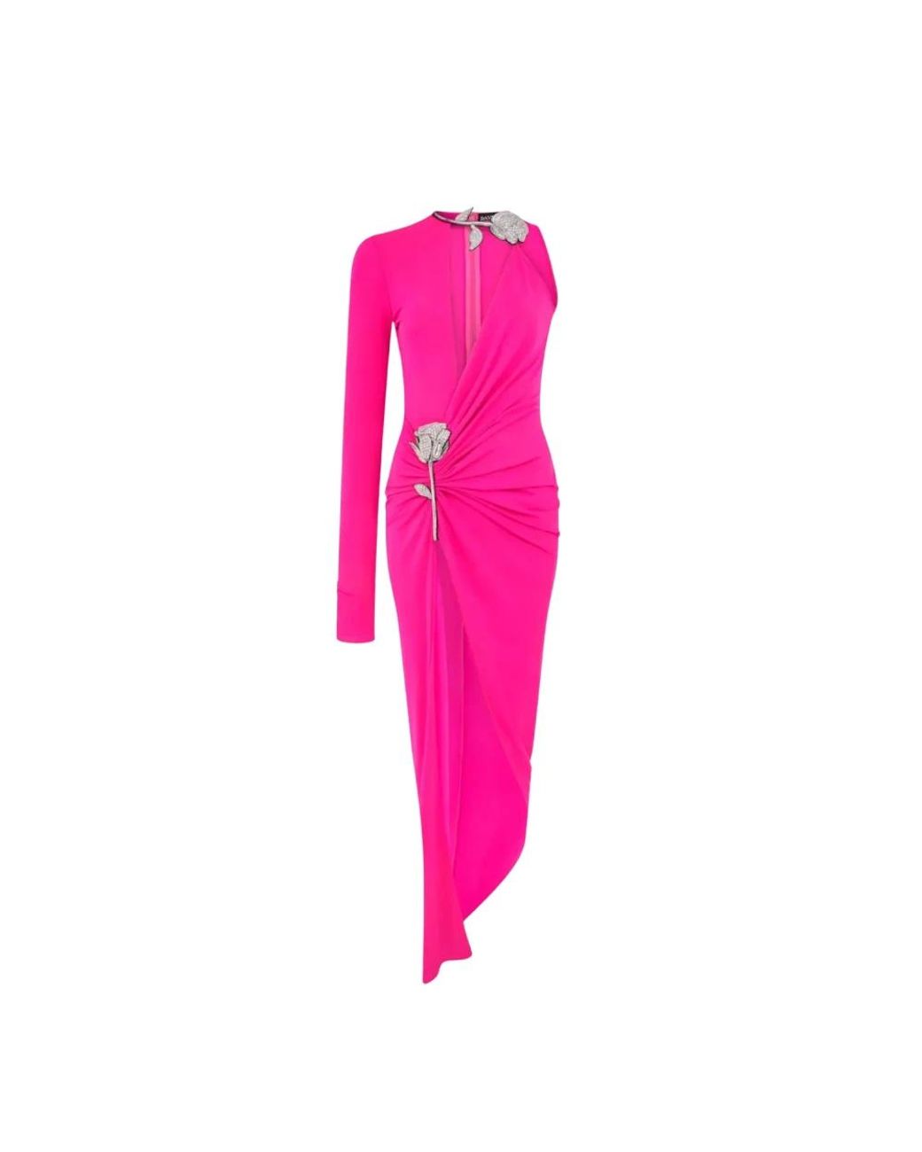 David Koma Kleedjes ,Roze ,Tule Crystal Rose Ruched Gown in het Pink