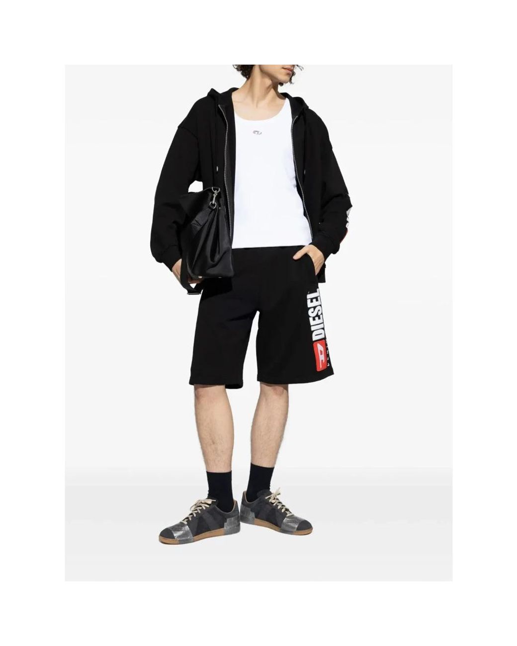 DIESEL White Sleeveless Tops for men