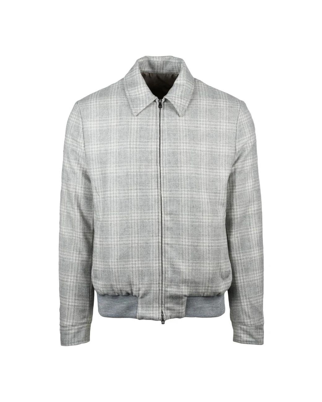 Luigi Borrelli Napoli Gray Bomber Jackets for men