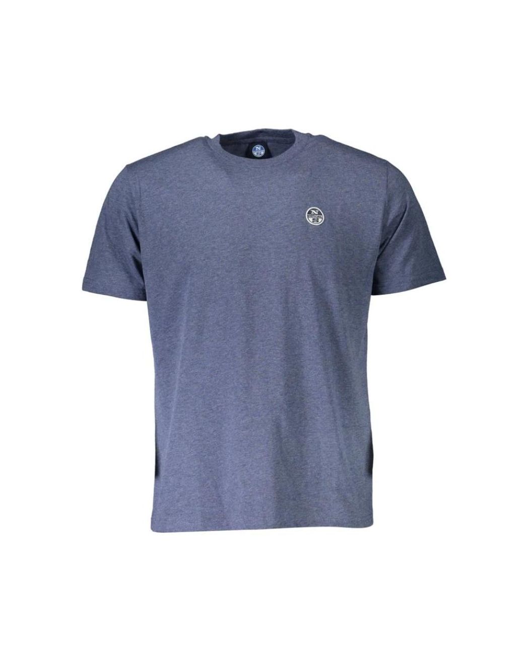 North Sails Tops ,Blauw ,Katoen Klassiek Blauw Katoen Logo T-Shirt in het Blue voor heren
