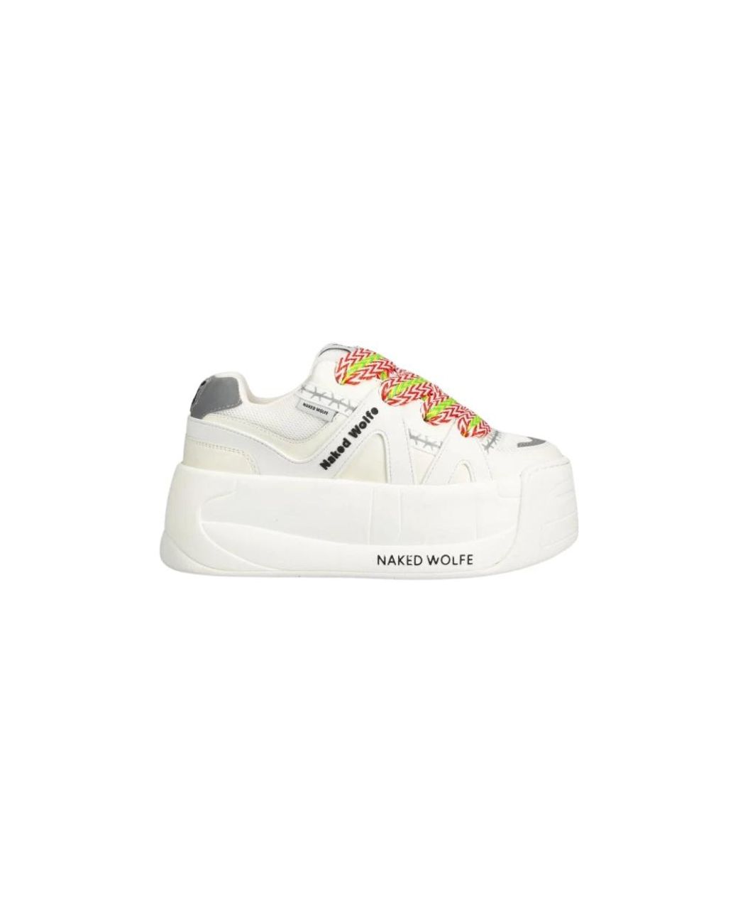 Baskets À Plateforme Naked Wolfe en coloris White