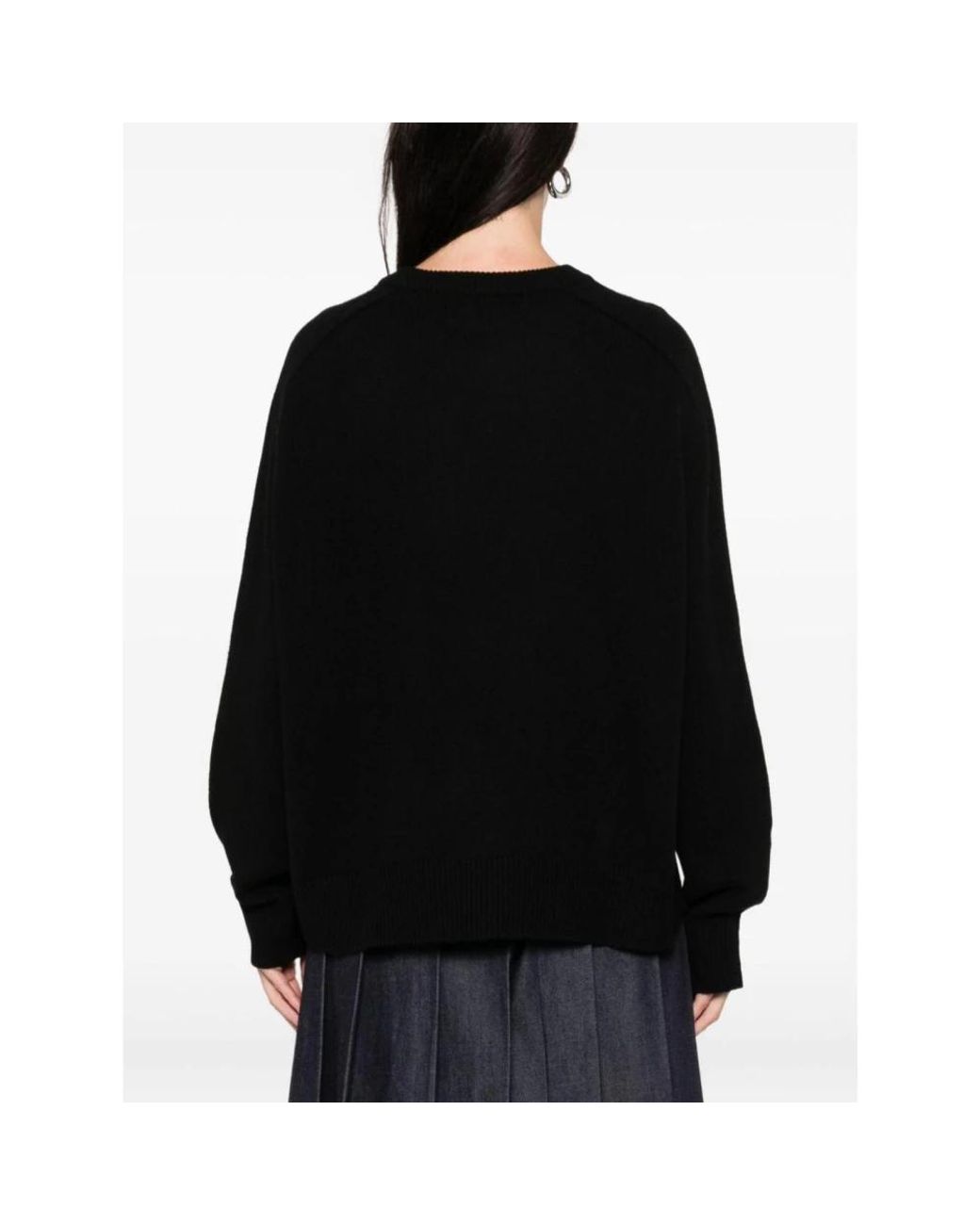 Soft Goat Black Round-Neck Knitwear