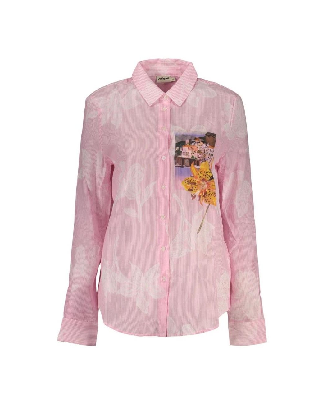Desigual Pink Cotton Shirt