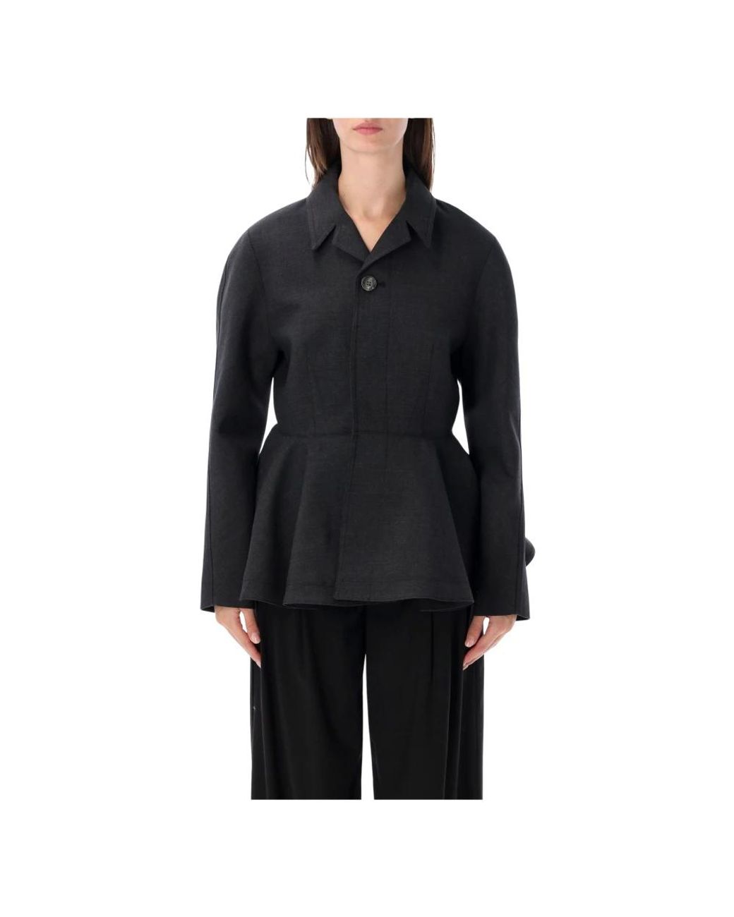 AMI Peplum Jas in het Black