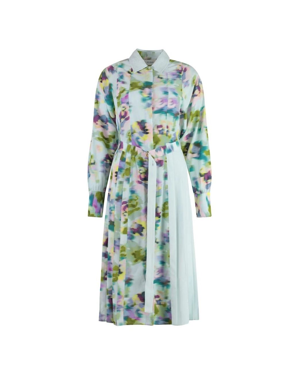 St. John Blue Shirt Dresses
