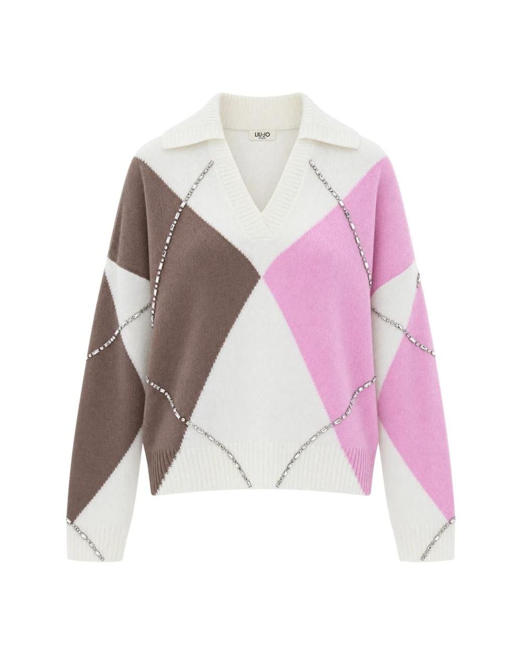 Liu Jo Multicolor V-Neck Knitwear