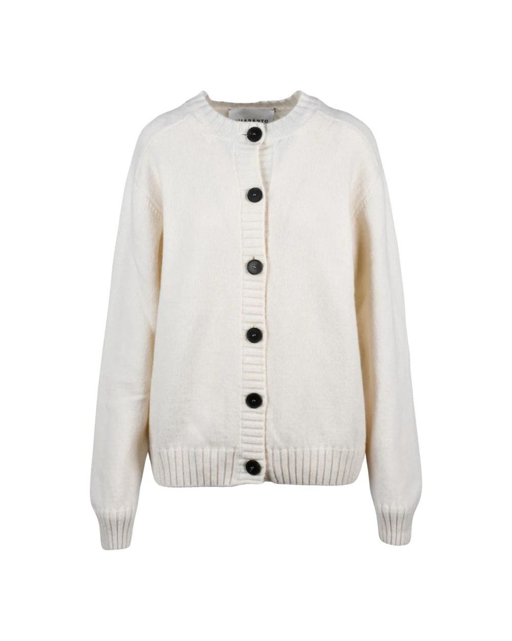 Amaranto Cardigan Girocollo in het White