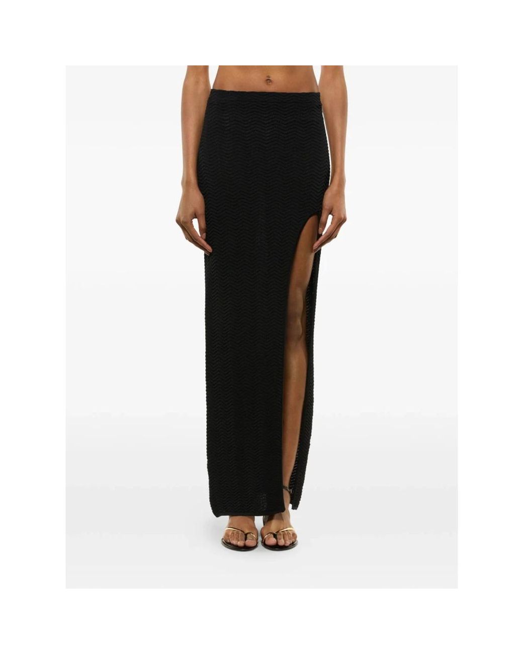 Laneus Black Maxi Skirts