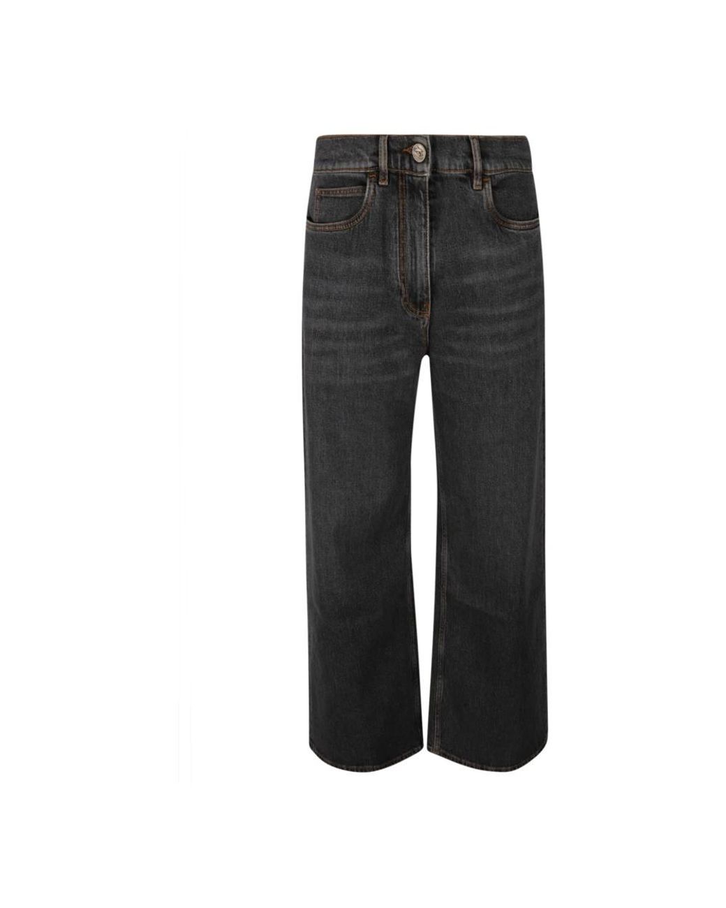Etro Gray Wide Jeans