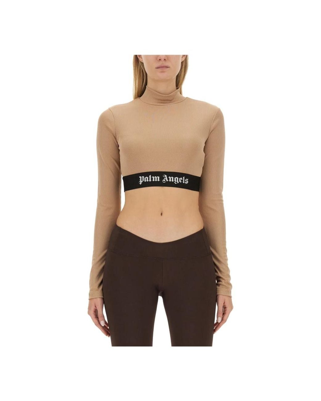 Palm Angels Black Long Sleeve T-Shirts