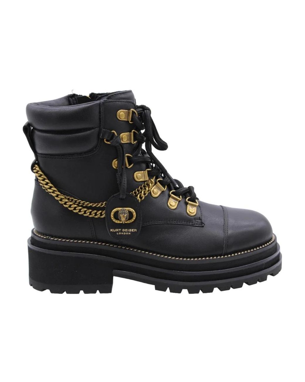 Kurt Geiger Black Lace-Up Boots