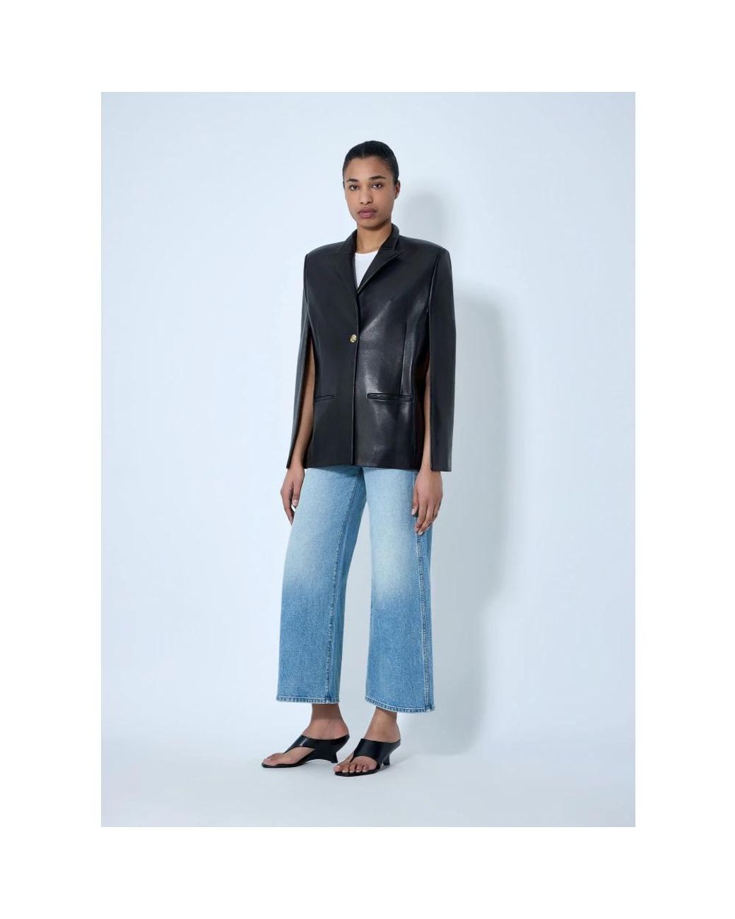 Khaite Blue Wide Jeans