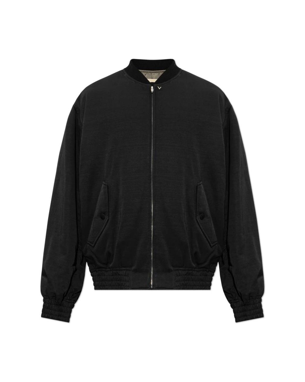 Valentino Garavani Black Bomber Jackets for men