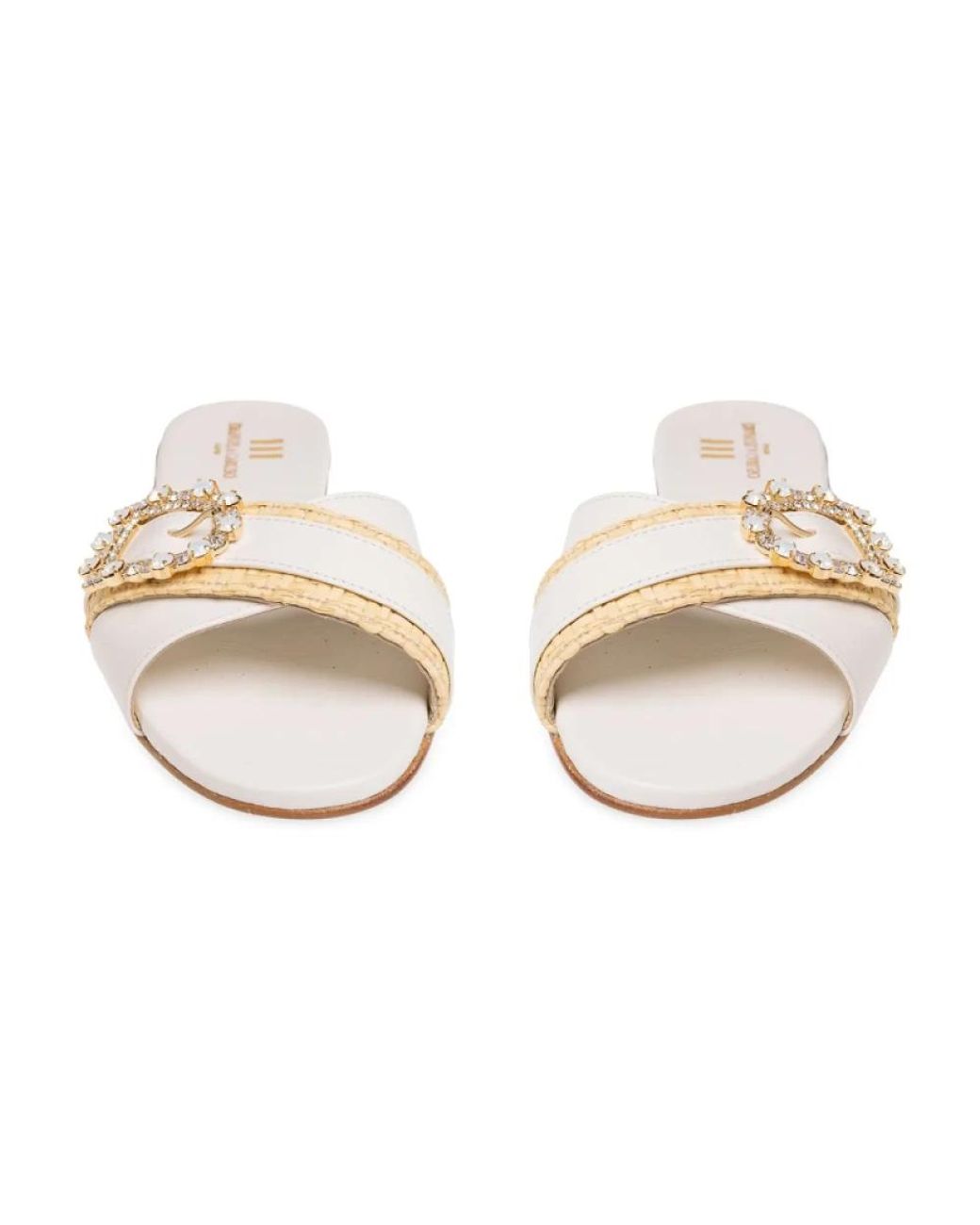 Emanuela Caruso White Heeled Mules