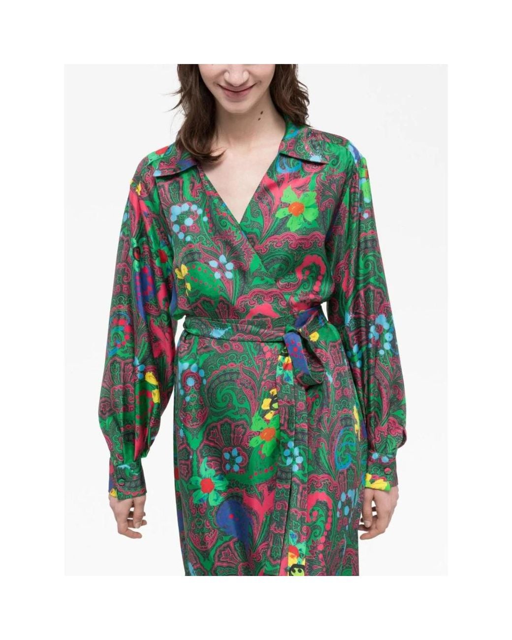 AZ FACTORY Green Wrap Dresses