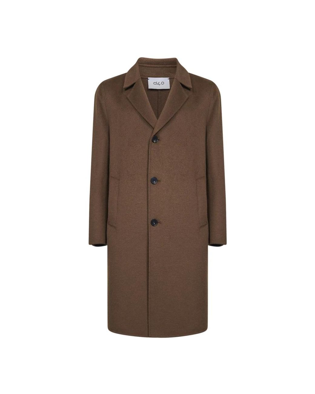 D4.0 Brown Single-Breasted Coats for men