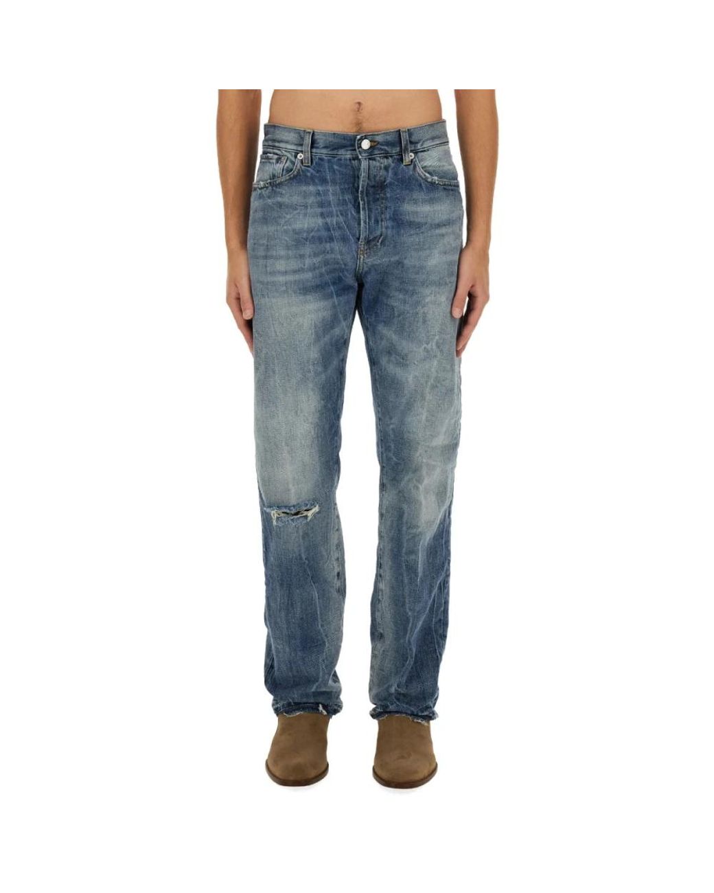 Department 5 Blue Straight Jeans for men